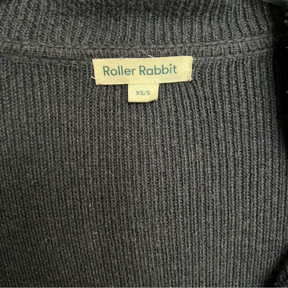 Roller Rabbit Ribbed 100% Cotton Open Cardigan - Picture 6 of 6